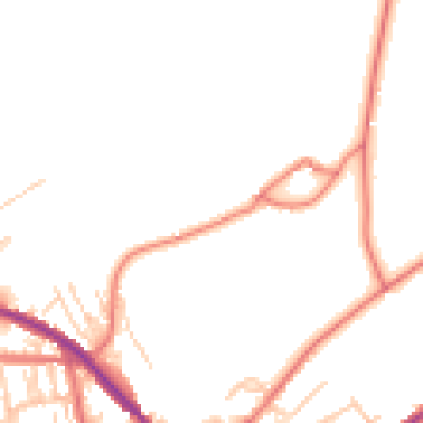 Daytime road noise heatmap for OL4 3SG