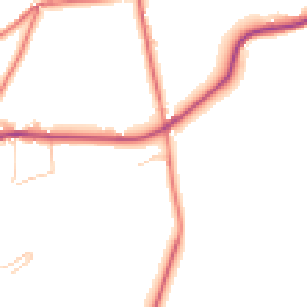 Daytime road noise heatmap for OL4 4AF