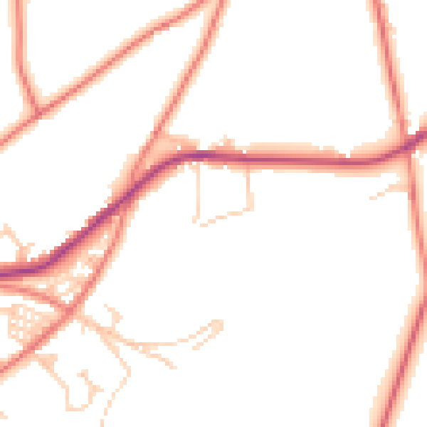 Daytime road noise heatmap for OL4 4AW