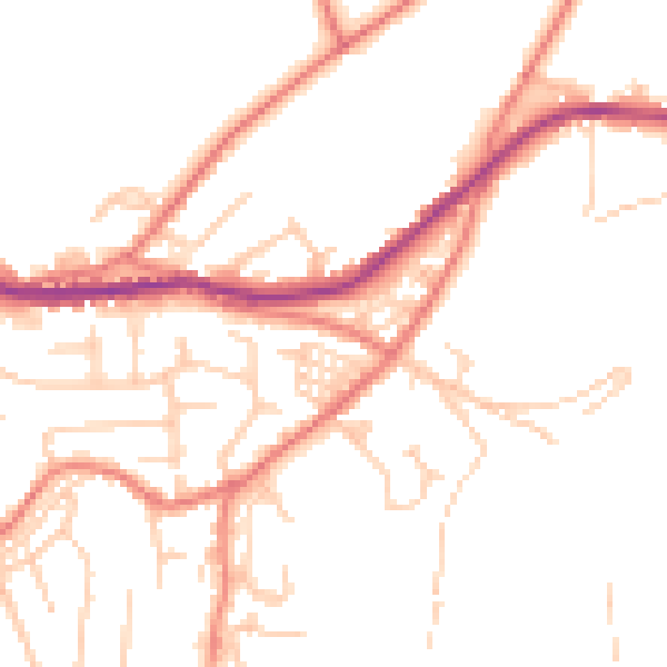 Daytime road noise heatmap for OL4 4BB
