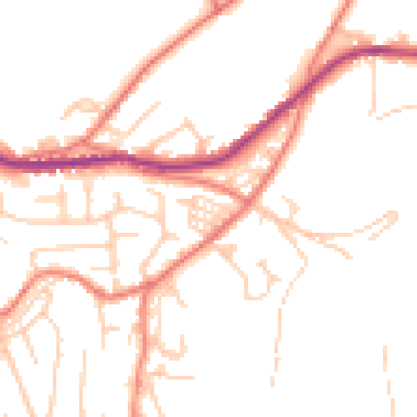 Daytime road noise heatmap for OL4 4BL