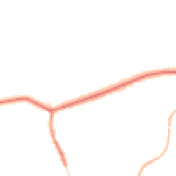 Night-time road noise heatmap for OL4 4DR
