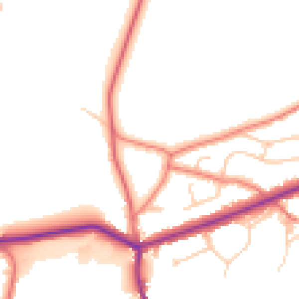 Daytime road noise heatmap for OL4 4EF