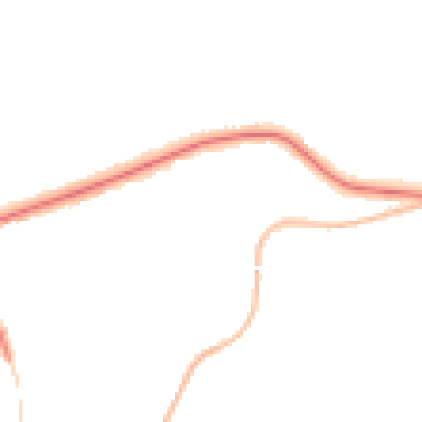 Night-time road noise heatmap for OL4 4ES