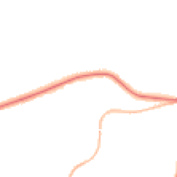 Night-time road noise heatmap for OL4 4ET