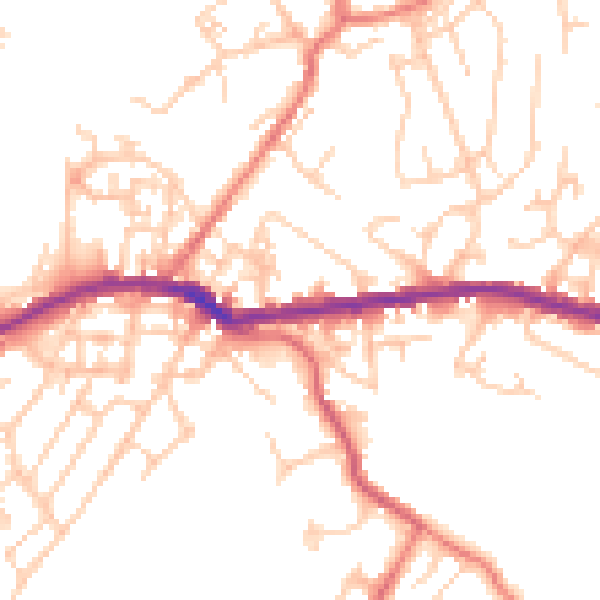 Daytime road noise heatmap for OL4 4FA