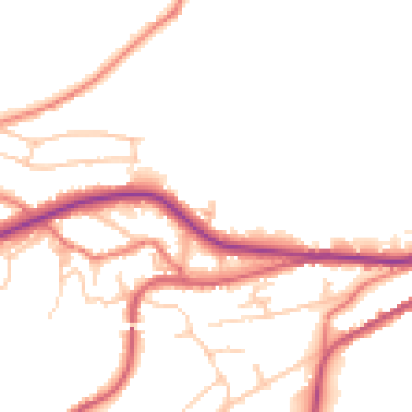 Daytime road noise heatmap for OL4 4JG