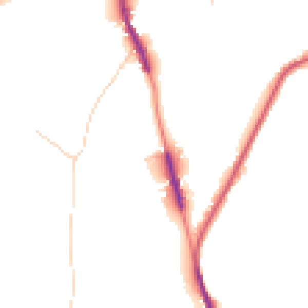 Daytime road noise heatmap for OL4 4JX