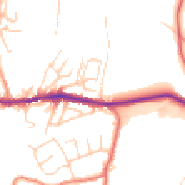 Daytime road noise heatmap for OL4 4LL