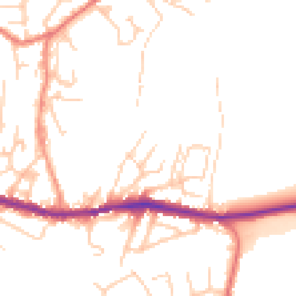 Daytime road noise heatmap for OL4 4LP