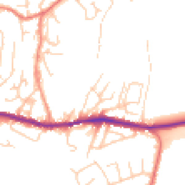 Daytime road noise heatmap for OL4 4LR