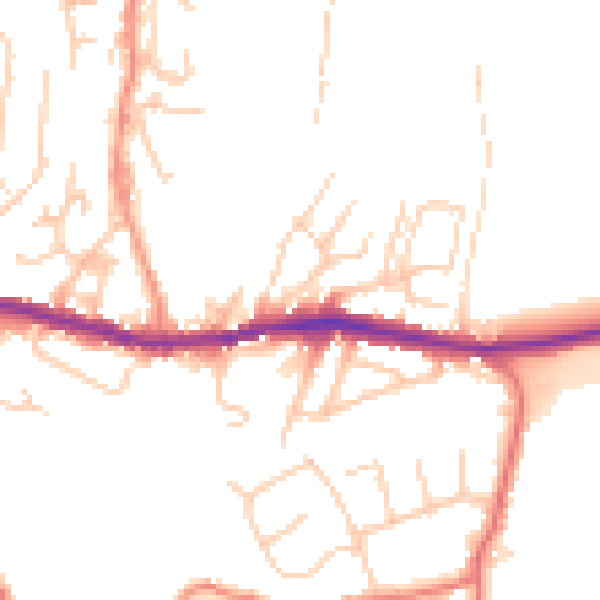 Daytime road noise heatmap for OL4 4LS