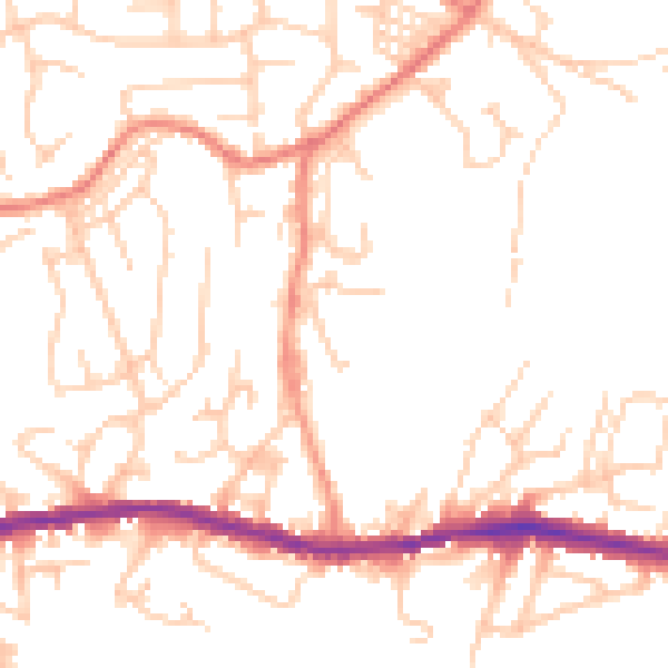 Daytime road noise heatmap for OL4 4PJ