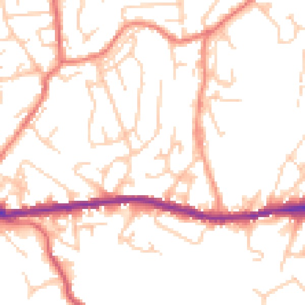 Daytime road noise heatmap for OL4 4SP