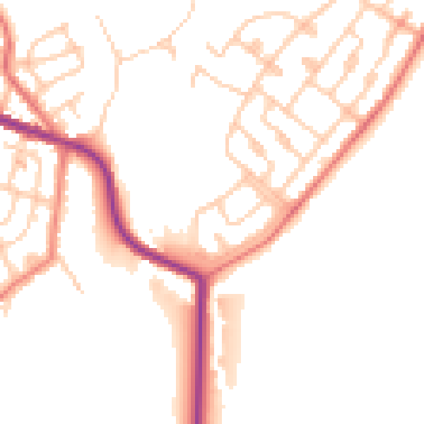 Daytime road noise heatmap for OL4 5PH
