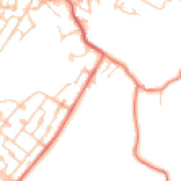 Daytime road noise heatmap for OL4 5QL