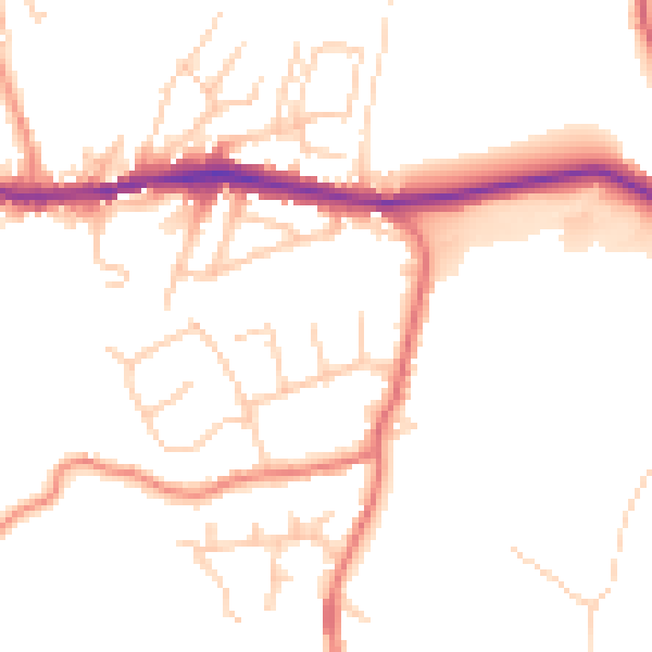 Daytime road noise heatmap for OL4 5RB