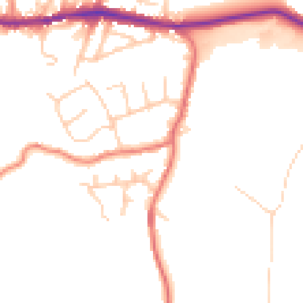 Daytime road noise heatmap for OL4 5RH