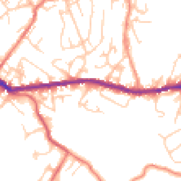 Daytime road noise heatmap for OL4 5SA
