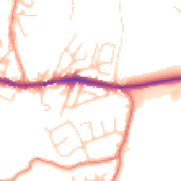 Daytime road noise heatmap for OL4 5SH