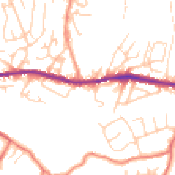 Daytime road noise heatmap for OL4 5SL