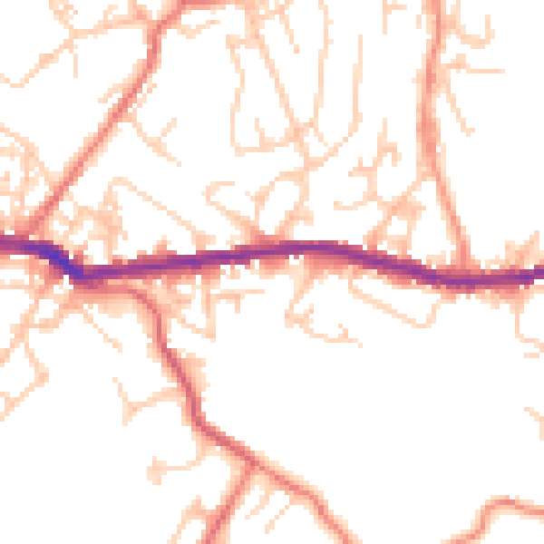 Daytime road noise heatmap for OL4 5ST