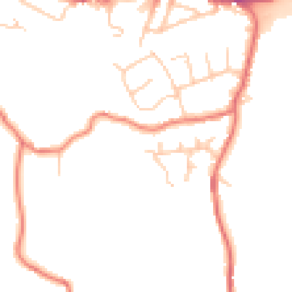 Daytime road noise heatmap for OL4 5SU