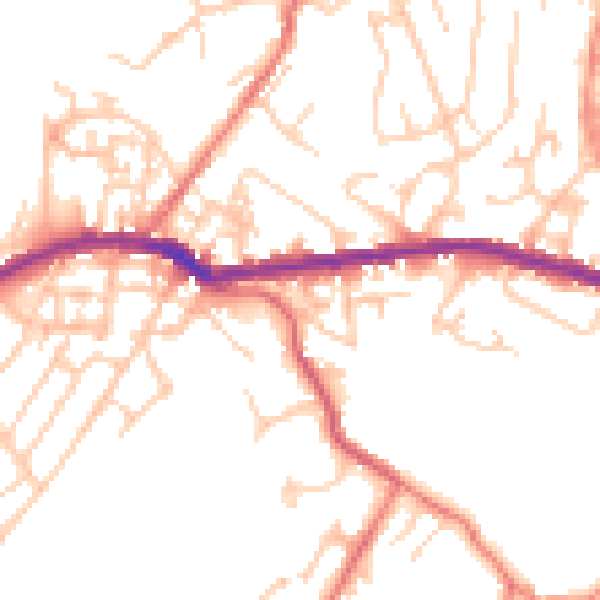 Daytime road noise heatmap for OL4 5TR