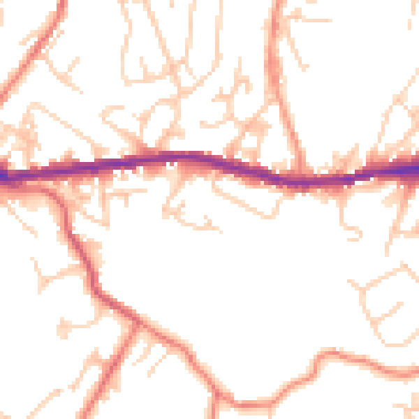 Daytime road noise heatmap for OL4 5UA