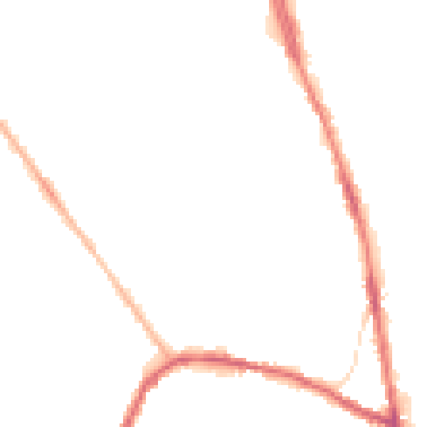 Night-time road noise heatmap for OL8 1AL