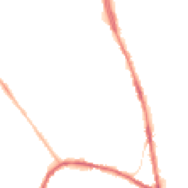 Night-time road noise heatmap for OL8 1BT