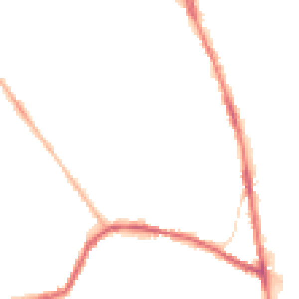 Night-time road noise heatmap for OL8 1BU