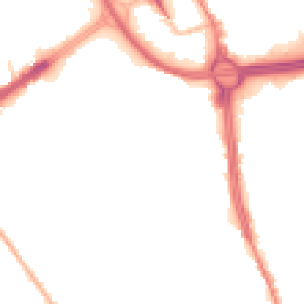 Night-time road noise heatmap for OL8 1EH