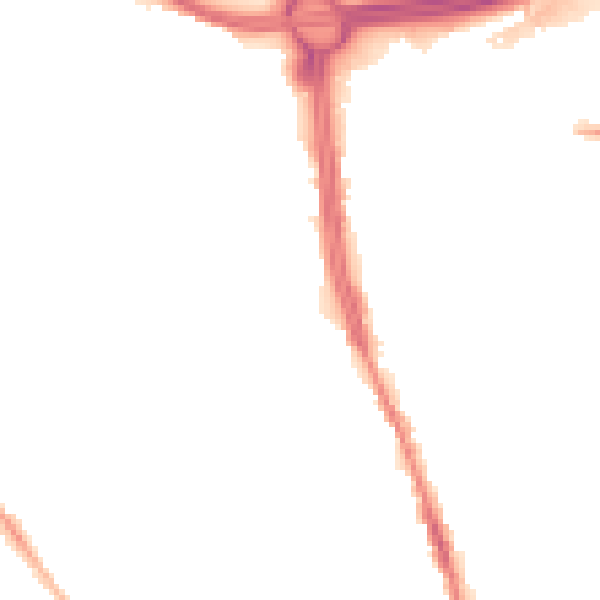 Night-time road noise heatmap for OL8 1HB