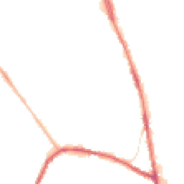 Night-time road noise heatmap for OL8 1QQ