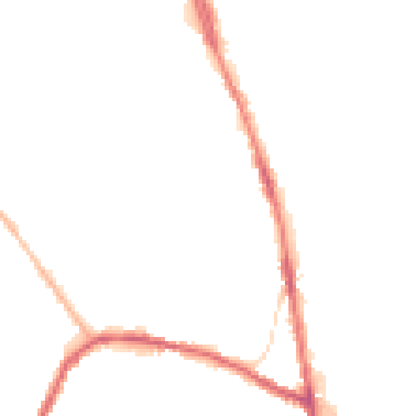 Night-time road noise heatmap for OL8 1RA