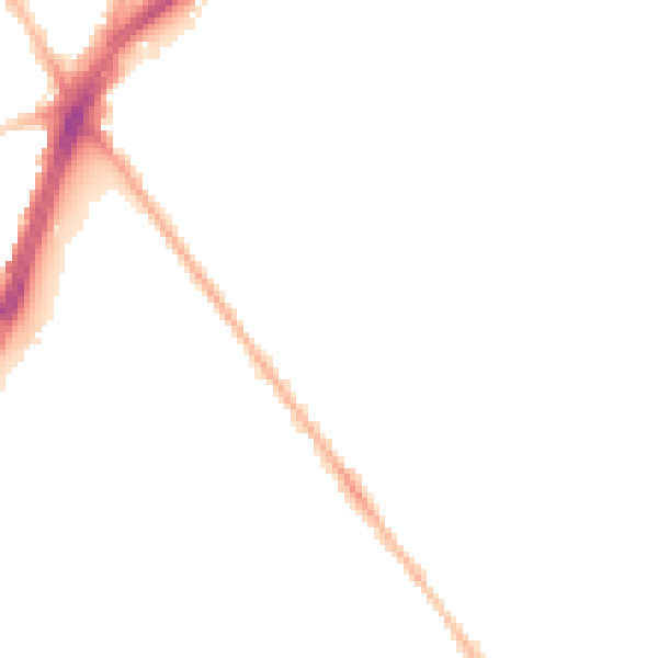 Night-time road noise heatmap for OL8 1RF