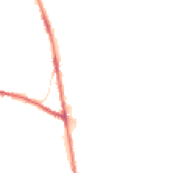 Night-time road noise heatmap for OL8 2AQ