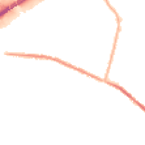 Night-time road noise heatmap for OL8 2BN