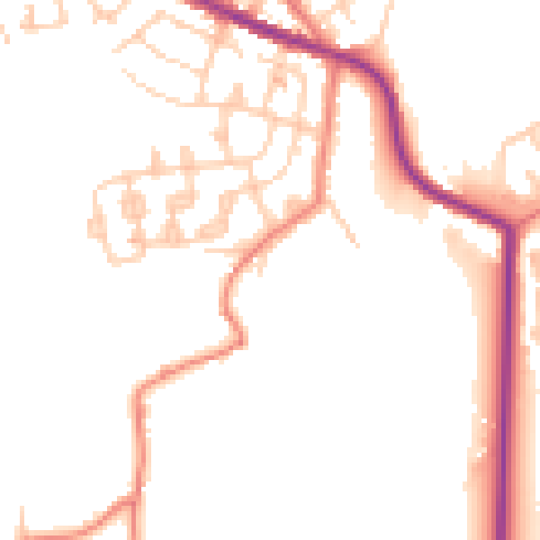 Daytime road noise heatmap for OL8 2HD