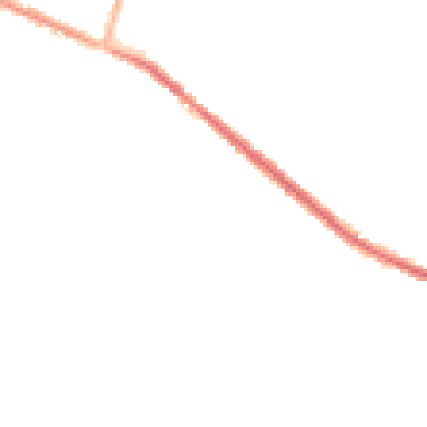 Night-time road noise heatmap for OL8 2JL