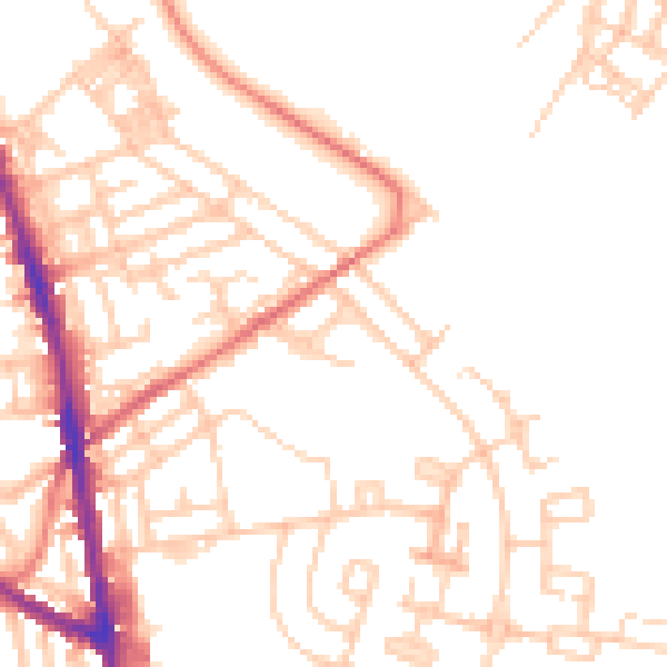 Daytime road noise heatmap for OL8 2LA