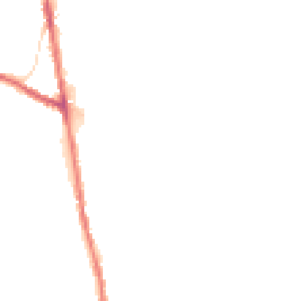 Night-time road noise heatmap for OL8 2NL