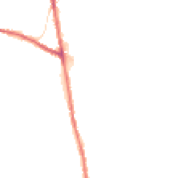 Night-time road noise heatmap for OL8 2NQ