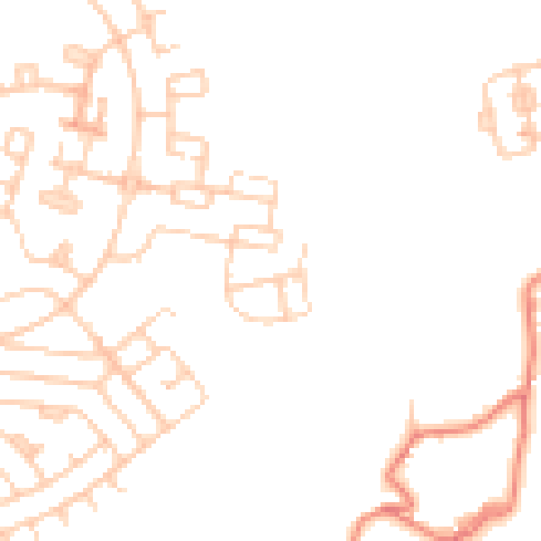 Daytime road noise heatmap for OL8 2PR