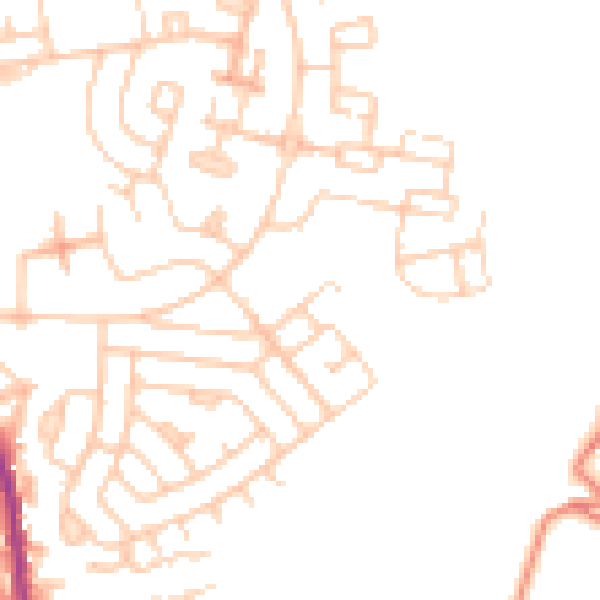 Daytime road noise heatmap for OL8 2PX