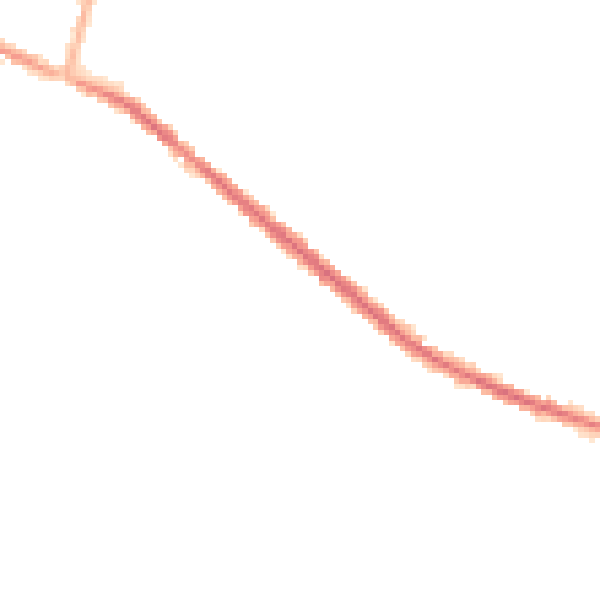 Night-time road noise heatmap for OL8 2XH