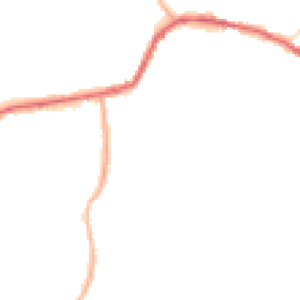 Night-time road noise heatmap for OL8 3AJ