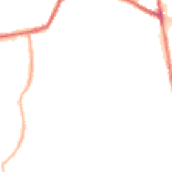 Night-time road noise heatmap for OL8 3AS