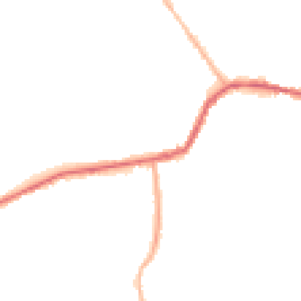 Night-time road noise heatmap for OL8 3BG